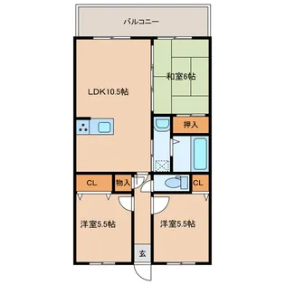 CANAL HILLS【5階】の間取り