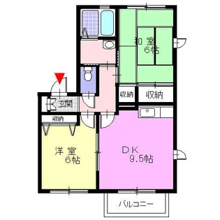 フローラ開成【2階】の間取り