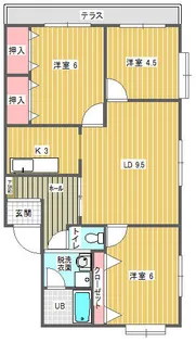 コーポ豊荘【1階】の間取り