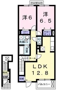 ゴールデン・リリィA【2階】の間取り