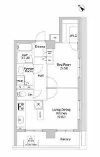 プライムアーバン月島【9階】の間取り