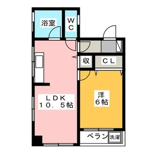 ベルビラ四間道【3階】の間取り