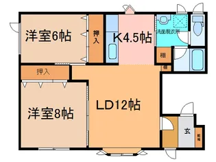 ウエストコート【2階】の間取り
