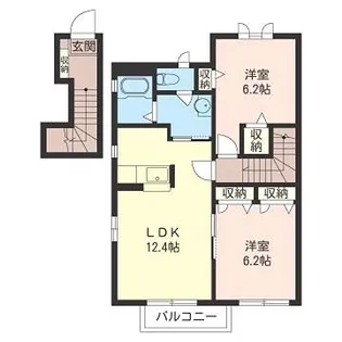 リジェールB【2階】の間取り