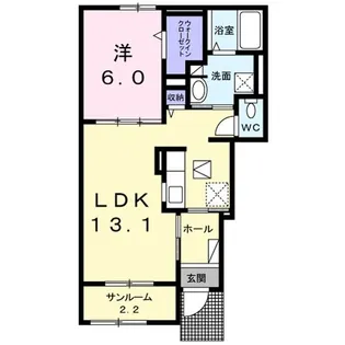 クレール・リードII B【1階】の間取り