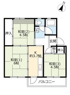 UR富田【5階】の間取り