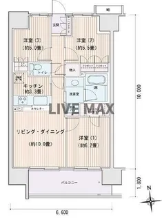 エスティメゾン豊洲レジデンスC【5階】の間取り