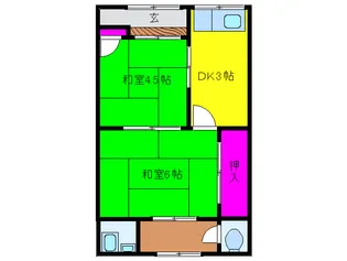中アパ-トの間取り