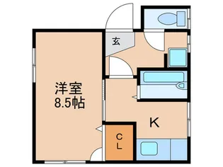 シャトー大物【1階】の間取り