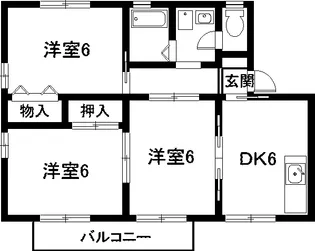 セジュール上野 B棟【2階】の間取り