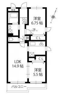 ノーブルスクエア【2階】の間取り