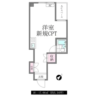 俳優座ビル【5階】の間取り