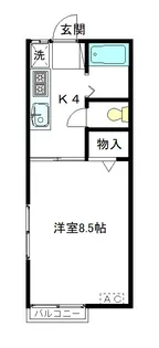 リベルテ国立【1階】の間取り