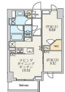クレストコート北千住レジデンス【5階】の間取り