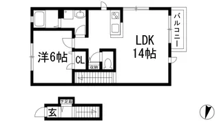 アンボワーズ売布【1階】の間取り