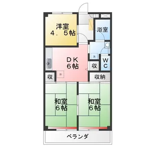 ペルリーノ武蔵関E【1階】の間取り
