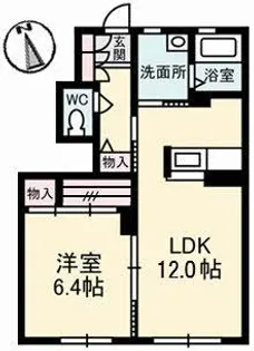 シャーメゾン ティアラ A棟【1階】の間取り