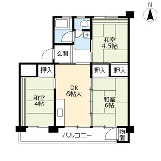 UR長住【4階】の間取り
