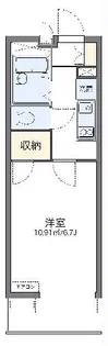 レオパレスソレアードII【2階】の間取り