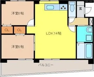 サンシャイン本郷B棟【2階】の間取り