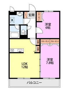 RESIDENCE Hill West裏館【3階】の間取り