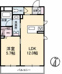 あーとグレイス旭【2階】の間取り