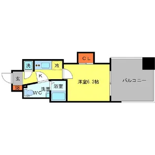 SERENiTE本町エコート【6階】の間取り