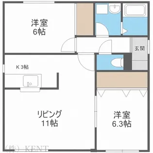 MTガーデン西町南【1階】の間取り