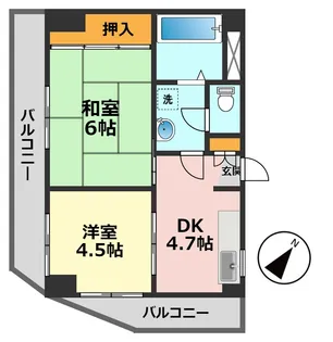 フェリシダキクチ【3階】の間取り