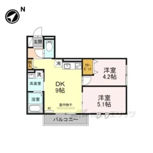 Richesse枚方【2階】の間取り