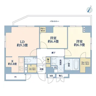 フェザント【8階】の間取り