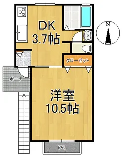 ステラハウスII【1階】の間取り