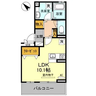 メゾンソレイユ【3階】の間取り
