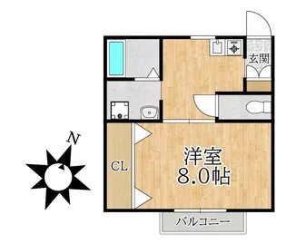 篠崎パークサイド2【1階】の間取り