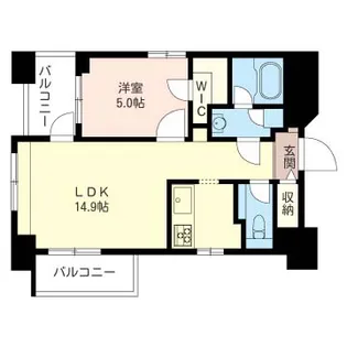 エスティメゾン恵比寿II【4階】の間取り
