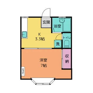 パームコート B【1階】の間取り