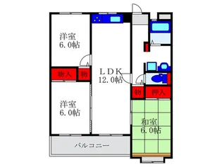 グリ-ンコスモ2号館【3階】の間取り