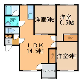 グレースタウンC【1階】の間取り