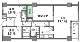 プライムアーバン千歳烏山【1階】の間取り