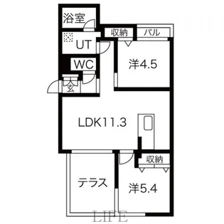 ヴェリタス・アメリオ【1階】の間取り
