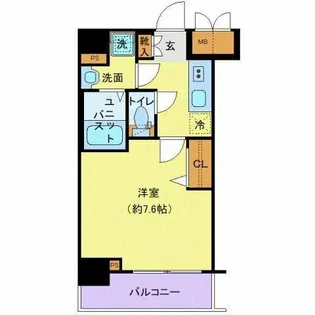 プレサンス新宿中落合メーディオ【3階】の間取り