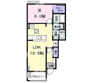 ラヴァーズG【1階】の間取り