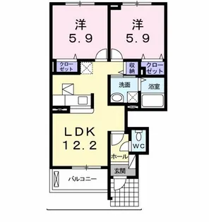 パルフェII【1階】の間取り