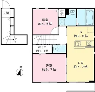 メゾン コンフォート ヴィブレ【2階】の間取り