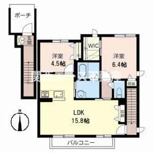 シャーメゾン森川【2階】の間取り