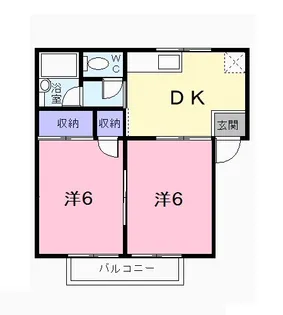 シティハイツカサミア1【1階】の間取り