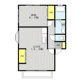 ドルフ城郷【1階】の間取り