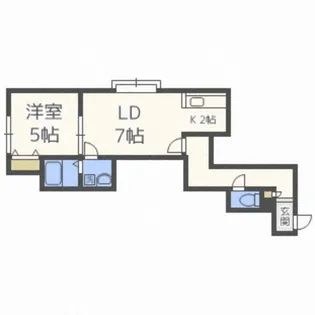 シュクルマノワール【2階】の間取り