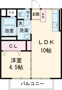 アズミハイツ【1階】の間取り