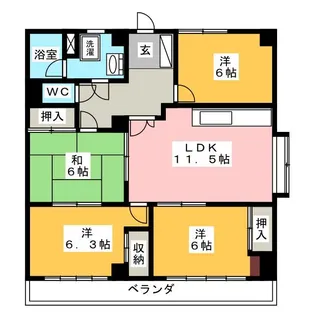 大野マンション【1階】の間取り